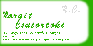 margit csutortoki business card